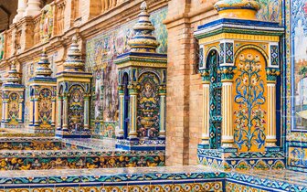 CK Turancar, Letecký poznávací zájazd, Španielsko, Andalúzia s pobytom pri mori, Sevilla, Plaza de Espana famous decoration 