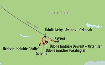 CK Turancar, Letecký poznávací zájazd, Turecko, Kappadokia alebo zem krásnych koní