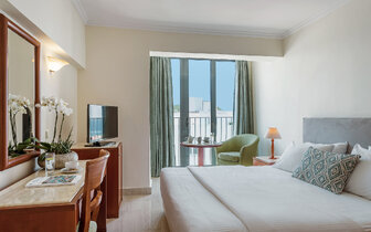 Hotel Mitsis La Vita - jednolôžková izba s bočným výhľadom na more - letecký zájazd CK Turancar - Rodos, Rodos