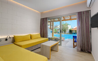 Hotel Lydia Maris Resort - suita so zdieľaným bazénom - letecký zájazd CK Turancar - Kolymbia, Rodos