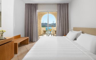 Hotel Lindos Royal Resort - dvojlôžková izba s výhľadom na more - letecký zájazd CK Turancar - Vlycha, Lindos, Rodos