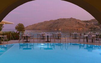 Hotel Lindos Royal Resort - reštaurácia - letecký zájazd CK Turancar - Vlycha, Lindos, Rodos