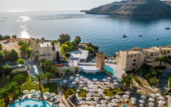 Hotel Lindos Royal Resort - hotelový rezort - letecký zájazd CK Turancar - Vlycha, Lindos, Rodos