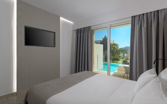 Hotel Lindos Royal Resort - suita so zdieľaným bazénom - letecký zájazd CK Turancar - Vlycha, Lindos, Rodos