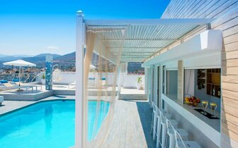 Senses Blue Boutique Hotel - strešný bar - letecký zájazd CK Turancar - Kréta, Hersonissos