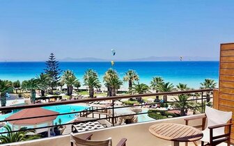 Hotel D´Andrea Mare beach - výhľad z balkóna - letecký zájazd CK Turancar - Ialyssos, Rodos