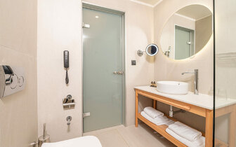 Hotel D´Andrea Mare beach - kúpelňa - letecký zájazd CK Turancar - Ialyssos, Rodos