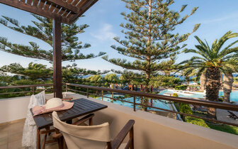 Hotel D´Andrea Mare beach - výhľad z balkóna - letecký zájazd CK Turancar - Ialyssos, Rodos