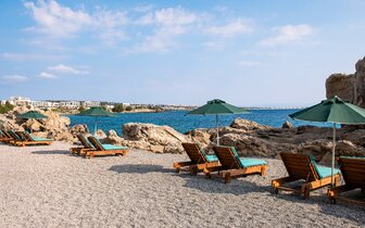 Hotel Kresten Royal Euphoria - pláž - letecký zájazd CK Turancar - Kallithea, Rodos