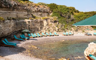 Hotel Kresten Royal Euphoria - pláž - letecký zájazd CK Turancar - Kallithea, Rodos