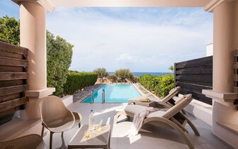 Hotel Kresten Royal Euphoria - junior suita s vlastným bazénom - letecký zájazd CK Turancar - Kallithea, Rodos