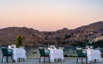Hotel Lindos Grand Resort & SPA - reštaurácia - letecký zájazd CK Turancar - Vlycha, Lindos, Rodos Hotel Lindos Grand Resort & SPA - reštaurácia - letecký zájazd CK Turancar - Vlycha, Lindos, Rodos