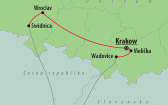 CK Turancar, autobusový poznávací zájazd, Krakow a Wroclaw, mapa CK Turancar, autobusový poznávací zájazd, Krakow a Wroclaw, mapa