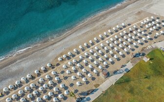 Hotel Lindos Breeze Beach hotel - pláž - letecký zájazd CK Turancar - Kiotari, Rodos Hotel Lindos Breeze Beach hotel - pláž - letecký zájazd CK Turancar - Kiotari, Rodos