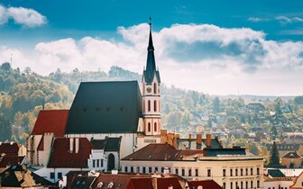 CK Turancar, autobusový poznávací zájazd, Praha - zámky a hrady v Čechách, Český Krumlov, kostol sv. Víta CK Turancar, autobusový poznávací zájazd, Praha - zámky a hrady v Čechách, Český Krumlov, kostol sv. Víta
