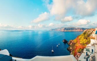 Santorini - pohľad na kalderu