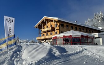 Bergrestaurant Glockneralm - zájzad CK Turancar - Rakúsko zima - Zell am See