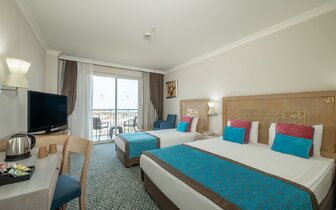 Crystal Family - izba s bočným výhľadom na more - letecký zájazd CK Turancar - Turecko, Belek
