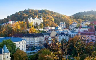 CK Turancar, autobusový poznávací zájazd, Zlatý český trojuholník, Karlovy Vary, panoráma mesta CK Turancar, autobusový poznávací zájazd, Zlatý český trojuholník, Karlovy Vary, panoráma mesta