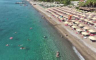 Club Boran Mare Beach - pláž - letecký zájazd CK Turancar - Turecko, Kemer