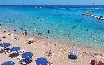 Iliada Beach Hotel– pláž – letecký zájazd CK Turancar – Cyprus, Protaras