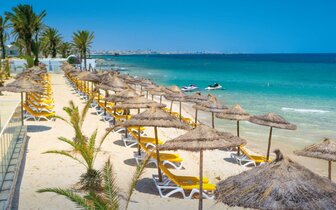 Shems Holiday Village – pláž – letecký zájazd CK Turancar – Tunisko, Monastir