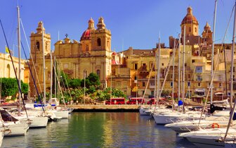 . Letecký poznávací zájazd CK Turancar, Malta – historická mozaika, harbour of Valletta, Malta