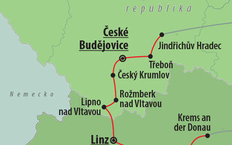 CK Turancar, autobusový poznávací zájazd, Česko a Rakúsko, mapa CK Turancar, autobusový poznávací zájazd, Česko a Rakúsko, mapa