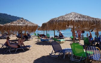 Hotel Alkyon - pláž - letecký zájazd CK Turancar - Korfu, Agios Georgios Hotel Alkyon - pláž - letecký zájazd CK Turancar - Korfu, Agios Georgios