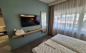 Apartmány Glaros - izba superior - letecký zájazd CK Turancar - Grécko, Olympská riviéra, Paralia Apartmány Glaros - izba superior - letecký zájazd CK Turancar - Grécko, Olympská riviéra, Paralia