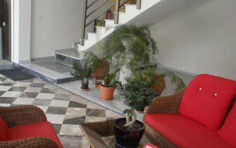 Apartmány Stella - posedenie - autobusová doprava CK Turancar  - Grécko, Olympská riviéra, Olympic beach