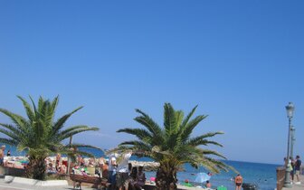 Olympic beach - pláž - autobusová doprava CK Turancar - Grécko, Olympská riviéra, Olympic beach