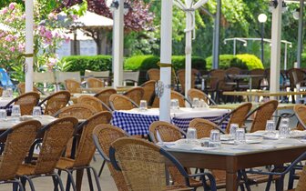 Hotel Sun Beach - reštaurácia - letecký zájazd CK Turancar - Grécko, Olympská riviéra, Platamonas Hotel Sun Beach - reštaurácia - letecký zájazd CK Turancar - Grécko, Olympská riviéra, Platamonas