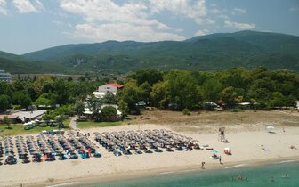 Hotel Sun Beach - pláž - letecký zájazd CK Turancar - Grécko, Olympská riviéra, Platamonas Hotel Sun Beach - pláž - letecký zájazd CK Turancar - Grécko, Olympská riviéra, Platamonas