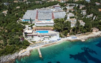 Hotel Sunshine Club - pláž - letecký zájazd CK Turancar - Korfu, Nissaki Hotel Sunshine Club - pláž - letecký zájazd CK Turancar - Korfu, Nissaki