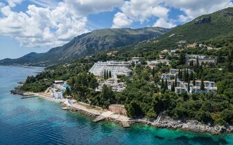 Hotel Sunshine Club - pláž - letecký zájazd CK Turancar - Korfu, Nissaki Hotel Sunshine Club - pláž - letecký zájazd CK Turancar - Korfu, Nissaki
