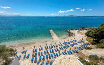 Hotel Sunshine Club - pláž - letecký zájazd CK Turancar - Korfu, Nissaki Hotel Sunshine Club - pláž - letecký zájazd CK Turancar - Korfu, Nissaki