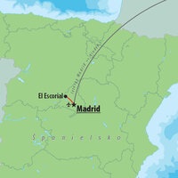 CK Turancar, Letecký poznávací zájazd, Španielsko, Madrid, mapa