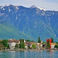 Autobusový poznávací zájazd Švajčiarsko - Vevey Ženevské jazero