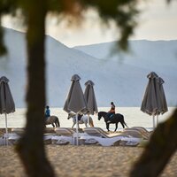 Hotel Mythos Palace Resort - pláž - letecký zájazd CK Turancar - Kréta, Georgioupolis Kournas