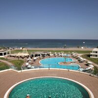 Hotel  Apollo Blue - výhľad na bazény a more - letecký zájazd CK Turancar (Rodos, Faliraki)
