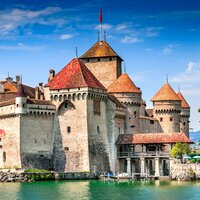 Autobusový poznávací zájazd, Švajčiarsky okruh, hrad Chillon, Ženevské jazero