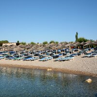 Hotel Eden Roc Resort - hotelová pláž - letecký zájazd CK Turancar (Rodos, Kallithea)