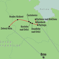 CK Turancar, autobusový poznávací zájazd, Zámky na Orlici - české Loire, mapa