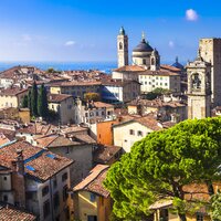 CK Turancar, autobusový poznávací zájazd, Talianske alpské jazerá, Bergamo, panoráma mesta