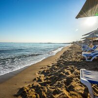 Hotel Arina Beach- letecký záber -letecký zájazd CK Turancar-Kréta-Agia Marina