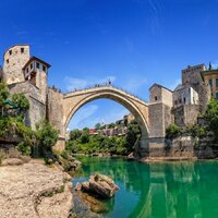 CK Turancar, autobusový poznávací zájazd, Balkán, Bosna a Hercegovina, Mostar - starý most