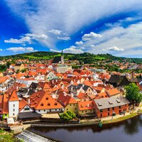 CK Turancar, autobusový poznávací zájazd, Praha - zámky a hrady v Čechách, Český Krumlov, panoráma mesta