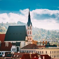 CK Turancar, autobusový poznávací zájazd, Praha - zámky a hrady v Čechách, Český Krumlov, kostol sv. Víta