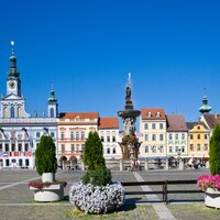 CK Turancar, autobusový poznávací zájazd, Česká republika, České Budějovice - hlavné námestie